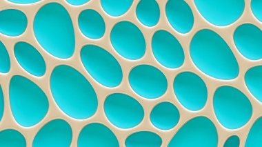 Turkuaz dokular, rahatlama ve dairelerle donatılmış. 3d görüntüleme, 3d illüstrasyon.