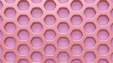 Pembe, metal ızgara arka planı. 3d görüntüleme, 3d illüstrasyon.