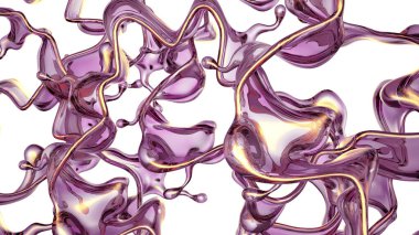 Şeffaf yeşil bir sıvı damlası. 3d görüntüleme, 3d illüstrasyon.