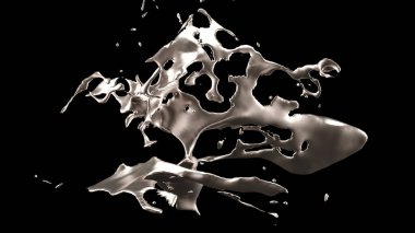 Bir tutam altın. 3d görüntüleme, 3d illüstrasyon.