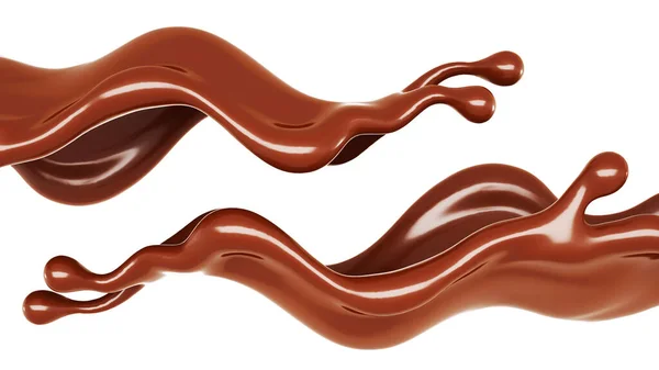 Pouco Chocolate Renderização Ilustração — Fotografia de Stock
