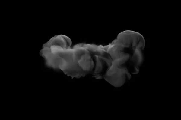 黒い背景に灰色の煙 3Dレンダリング 3Dイラスト — ストック写真