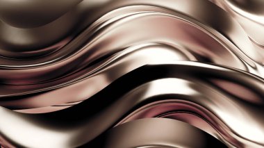 Saten kumaşlı, gümüş renkli bir arka plan. 3d görüntüleme, 3d illüstrasyon.