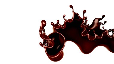 Bir tutam çikolata. 3d görüntüleme, 3d illüstrasyon.