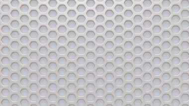 Beyaz arka plan ızgarası. 3d görüntüleme, 3d illüstrasyon.