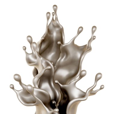 Bir tutam beyaz boya. 3d görüntüleme, 3d illüstrasyon.