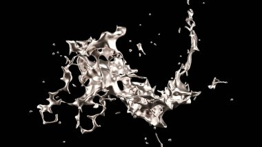 Bir tutam altın. 3d görüntüleme, 3d illüstrasyon.