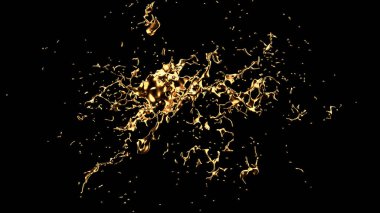 Bir tutam altın. 3d görüntüleme, 3d illüstrasyon.