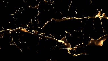 Bir tutam altın. 3d görüntüleme, 3d illüstrasyon.