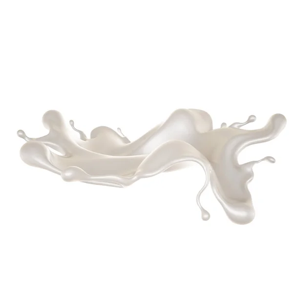 Ett Stänk Mjölk Återgivning Illustration — Stockfoto