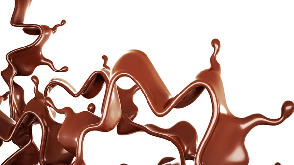 Peu Chocolat Rendu Illustration — Photo