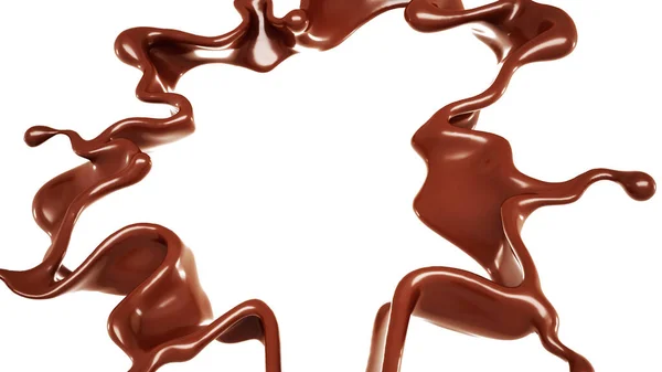 Peu Chocolat Rendu Illustration — Photo