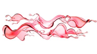 Bir tutam kırmızı şarap. 3d görüntüleme, 3d illüstrasyon.