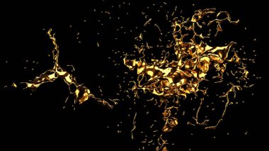 Bir tutam altın. 3d görüntüleme, 3d illüstrasyon.