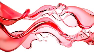 Bir tutam kırmızı şarap. 3d görüntüleme, 3d illüstrasyon.