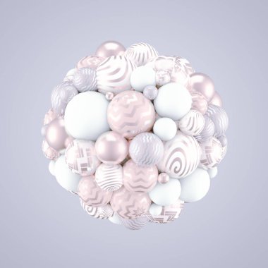 Neşeli, pozitif, taşaklı, parlak bir arka plan. 3d görüntüleme, 3d illüstrasyon.