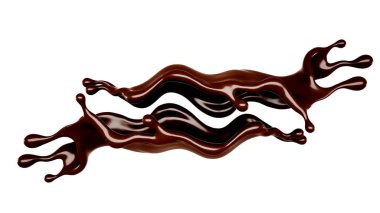 Bir tutam çikolata. 3d görüntüleme, 3d illüstrasyon.