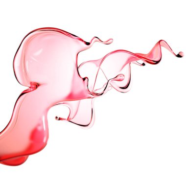 Bir tutam kırmızı şarap. 3d görüntüleme, 3d illüstrasyon.