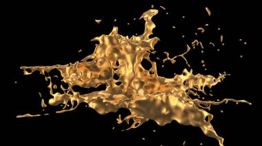 Bir tutam altın. 3d görüntüleme, 3d illüstrasyon.