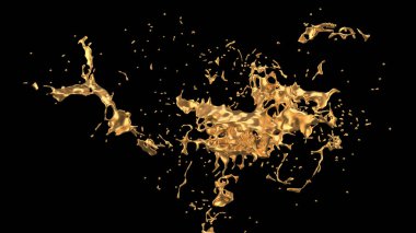 Bir tutam altın. 3d görüntüleme, 3d illüstrasyon.