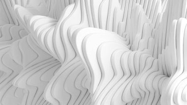 Çizgileri olan beyaz bir arka plan. 3d görüntüleme, 3d illüstrasyon.