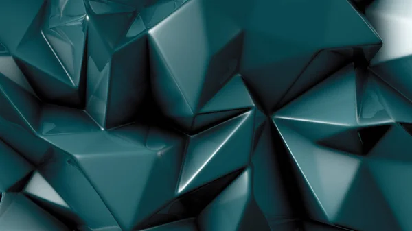 Grüner Kristall Hintergrund Mit Dreiecken Darstellung Illustration — Stockfoto