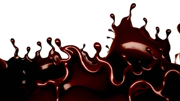 Сплеск Шоколаду Візуалізація Ілюстрація — стокове фото