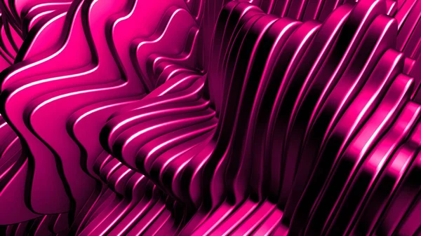 線でピンクの背景 3Dレンダリング 3Dイラスト — ストック写真