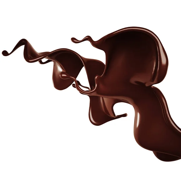 Goccio Cioccolato Rendering Illustrazione — Foto Stock