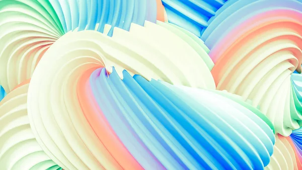 Forma Pastel Arco Íris Abstrato Renderização Ilustração — Fotografia de Stock