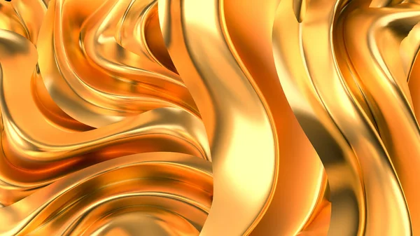 Розкішний Золотий Фон Атласною Драпіровкою Візуалізація Ілюстрація — стокове фото