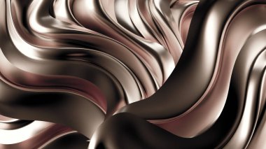 Saten kumaşlı, gümüş renkli bir arka plan. 3d görüntüleme, 3d illüstrasyon.