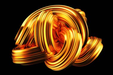 Güzel altın arka plan. 3d görüntüleme, 3d illüstrasyon.