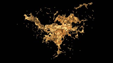 Bir tutam altın. 3d görüntüleme, 3d illüstrasyon.