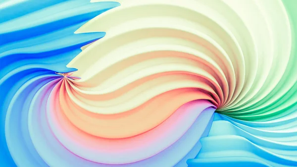 Forma Pastel Arco Íris Abstrato Renderização Ilustração — Fotografia de Stock