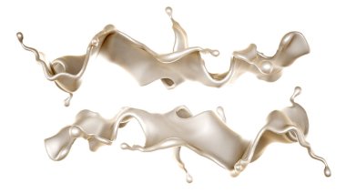 Bir tutam beyaz boya. 3d görüntüleme, 3d illüstrasyon.