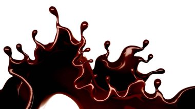 Bir tutam çikolata. 3d görüntüleme, 3d illüstrasyon.