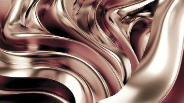 Saten kumaşlı, gümüş renkli bir arka plan. 3d görüntüleme, 3d illüstrasyon.