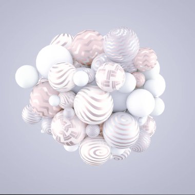 Neşeli, pozitif, taşaklı, parlak bir arka plan. 3d görüntüleme 3d