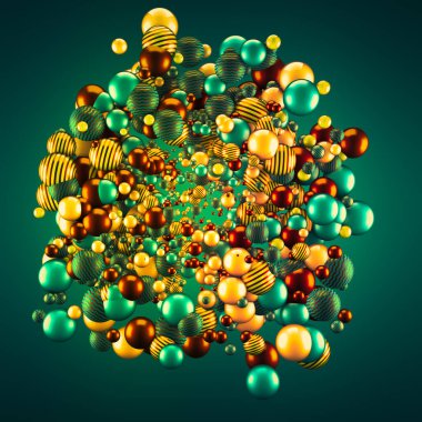 Neşeli, pozitif, taşaklı, parlak bir arka plan. 3d görüntüleme 3d