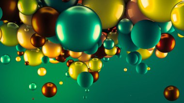 Neşeli, pozitif, taşaklı, parlak bir arka plan. 3d görüntüleme 3d