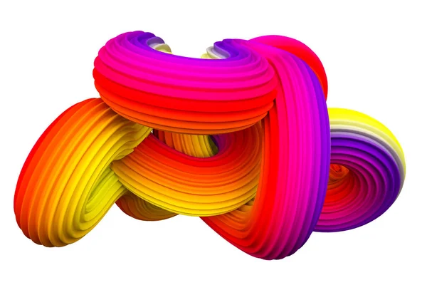 Forma Abstracta Del Arco Iris Representación Ilustración — Foto de Stock