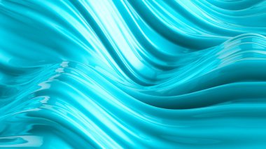 Güzel yeşil turkuaz arka plan. 3d görüntüleme, 3d illüstrasyon.