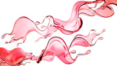 Bir tutam kırmızı şarap. 3d görüntüleme, 3d illüstrasyon.