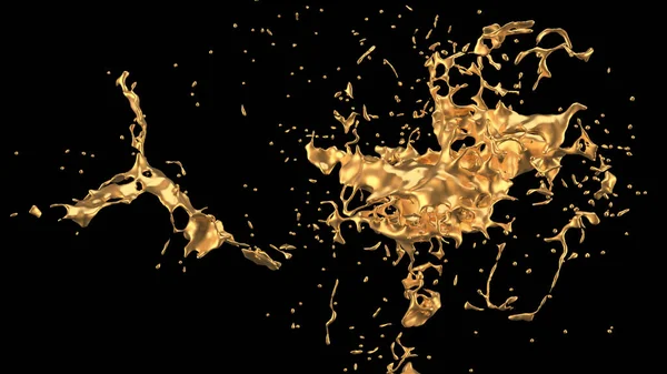 Bir tutam altın. 3d görüntüleme, 3d illüstrasyon.