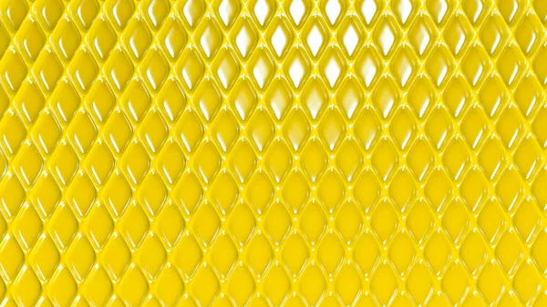 Fundo Geométrico Amarelo Com Relevo Renderização Ilustração — Fotografia de Stock