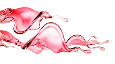 Bir tutam kırmızı şarap. 3d görüntüleme, 3d illüstrasyon.