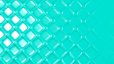 Turkuaz geometrik arka plan ve rahatlama. 3d görüntüleme, 3d illüstrasyon.