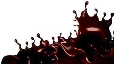 Bir tutam çikolata. 3d görüntüleme, 3d illüstrasyon.