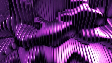 Mor arkaplan ve çizgiler. 3d görüntüleme, 3d illüstrasyon.